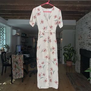 Sienna Sky Pink Midi Floral Print Dress